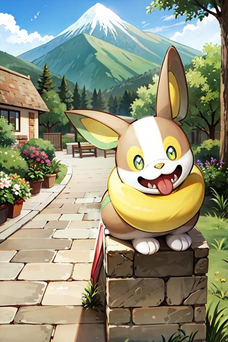 01708-4158040640-masterpiece,best_quality__yamper, pokemon (creature),__,YAMPER, __mountain , blue sky, cloud ,morning, tree, city,street_.png